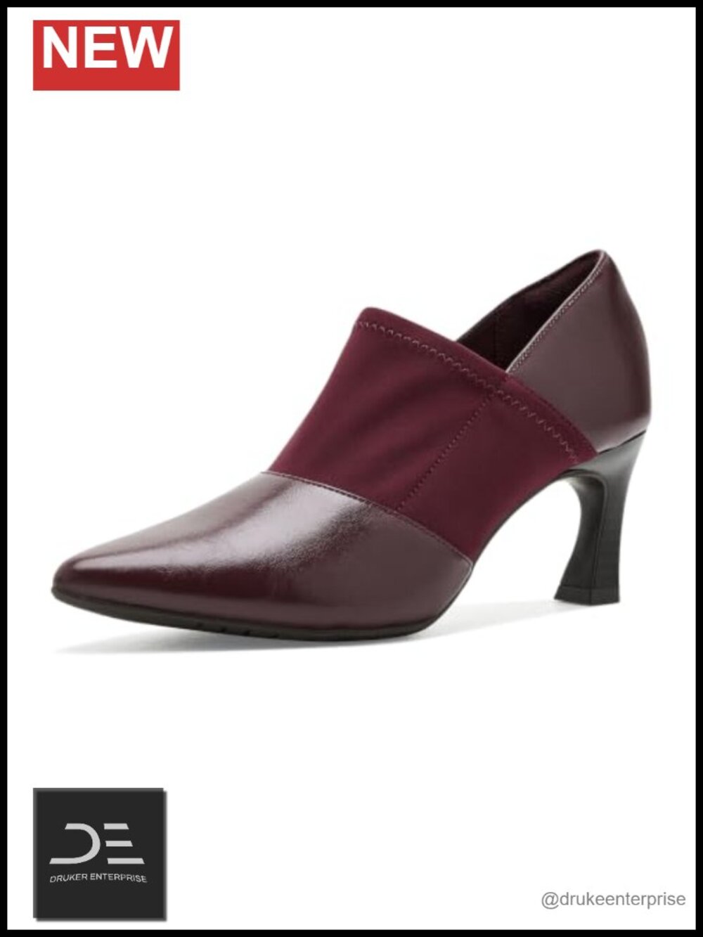 Clarks Pumps Leather Pointed Toe Stiletto Heels Women's Dress Shoes
